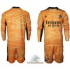 Officiële Voetbalshirt + Korte Broek Doelman Real Madrid Uit 2021-22 Lange Mouw - Kids
